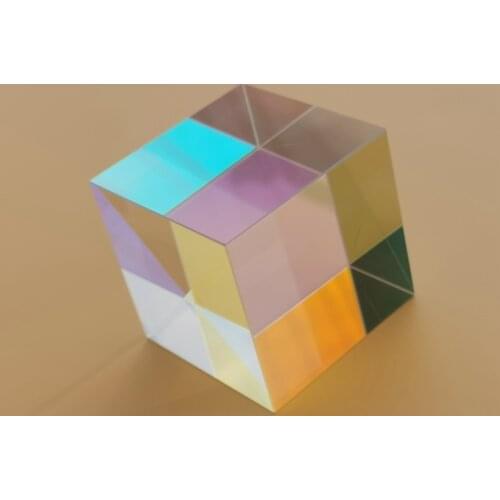 50*50*50mm Color Prism Six Bright Large Light Cube Creative Gifts Optical Experiments for Children Science