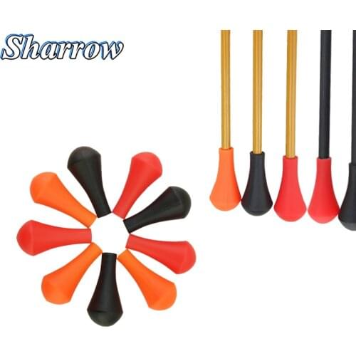 12/24/50pcs Soft Rubber Archery Arrowheads Safety Soft Broadheads Shooting Game Practice Tips for ID 6mm 8mm Arrow Points