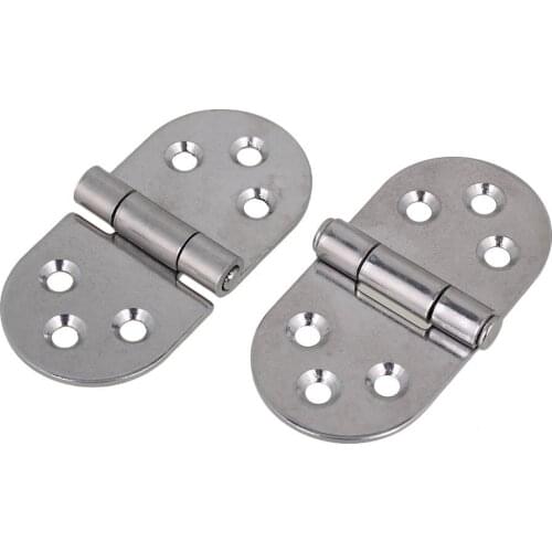 80x40x2mm Silver 304 Stainless Steel Hinge for Kitchen Cabinet Door Cupboard Pack of 2