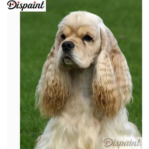 Dispaint 5D Diamond Painting Full Drill Diamond Embroidery "Animal dog" Picture Of Rhinestone Handmade Home Decor A25783