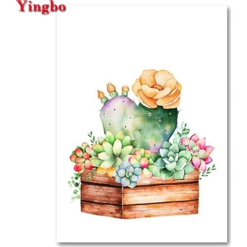5D DIY Square Resin Drill Diamond Painting Cactus Succulent Plants Diamond Embroidery Full display Mosaic Pictures Rhinestone