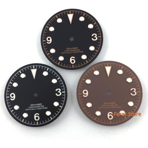 Corgeut 30.5mm Black/coffee Series Dial fit ETA 2824 2836 Miyota 8205/8215 Automatic mechanical movement watches