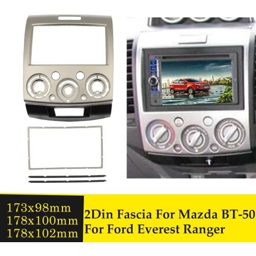 2Din Radio Fascia For MAZDA BT-50 For FORD Ranger Everest Double Din Car Audio DVD Player Stereo CD Panel Dash Mount Bezel Kits