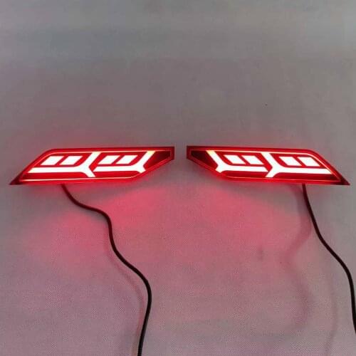 Car Flashing 1 Pair LED Reflector Car Rear Turn signal Bumper Light Brake Light For Mitsubishi Pajero Montero Sport 2019 2020