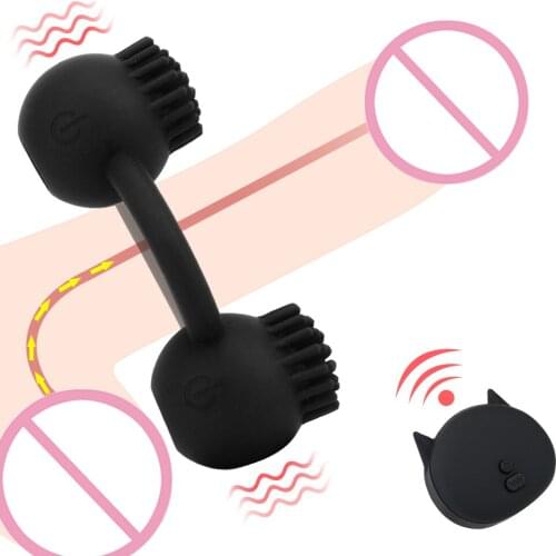 Wireless Spikes Vibrators For Men Cock Ring Strapon Penis Delay Ejaculation Sex Toys Couples Tools Women Clitoris Massage Erotic