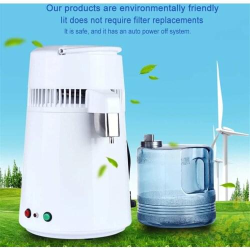 750W 4L Pure Water Distiller Water Purifier Container Stainless Steel Water Filter Device Household Distilled Water