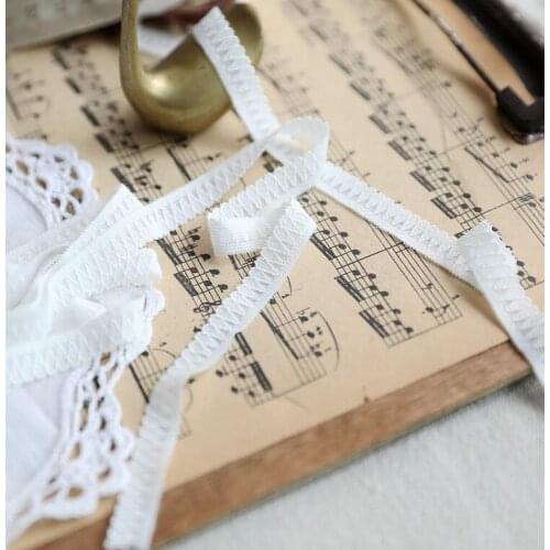 10 Meters Off White Elastic Embroidered Lace Trim Lace Fabric DIY Sewing Accessories Wedding Hair Garments Decoration