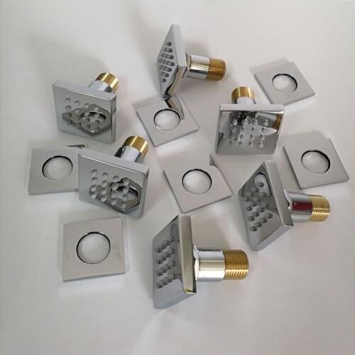 JMKWS Wall Mounted Shower Body Jets Brass Chrome Shower Massage Body Jets 360 Degree Bath Faucets Accessories 6PCS/ Set Rain Tap