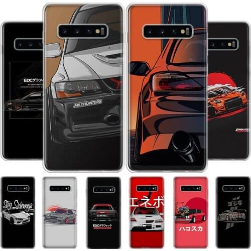 Cool Japan JDM Sports Car Comic Phone Case For Samsung Galaxy S20 S10 S21 Ultra Note 10 20 S9 S8 S7 FE Plus Lite Cover Soft Sili