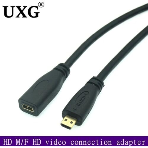Micro HDMI-compatible Male To TYPE-D HD Female Extend HDTV Cable Cord Video Connection Adapter