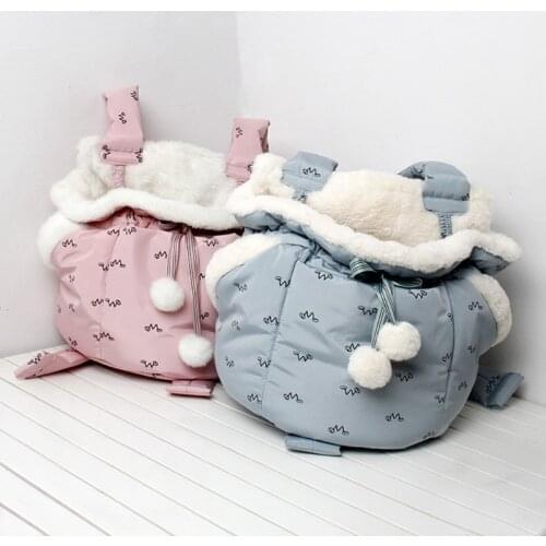 Pet Cute Carrier Bag Warm Front Hanging Chest Pack Semi-Closed Shoulder Backpack for Outdoor Carrying