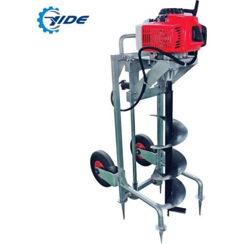 Gasoline hand push earth auger mini drill machine
