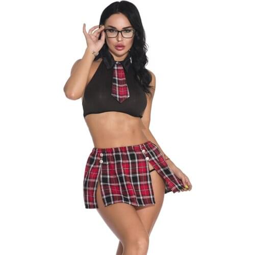 Top Fashion Womens Sexy Split Student Uniforms Temptation Factory Direct Sales European And American Erotic Lingerie