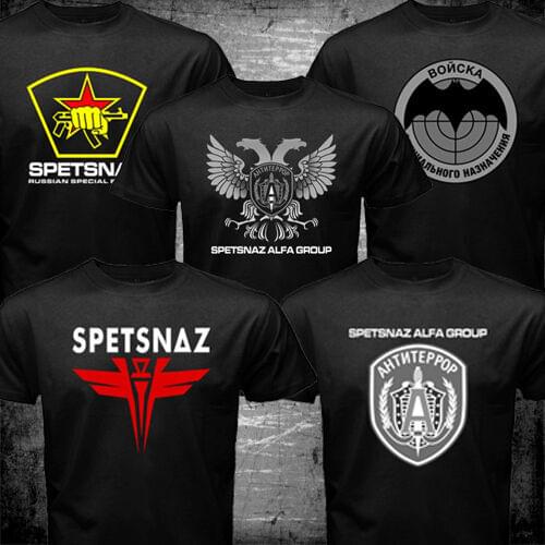 Soviet Russian Eagle Special Elite Forces Soldier Army Spetsnaz Logo Men T-shirt Short Casual 100% COTTON O-Neck Shirts