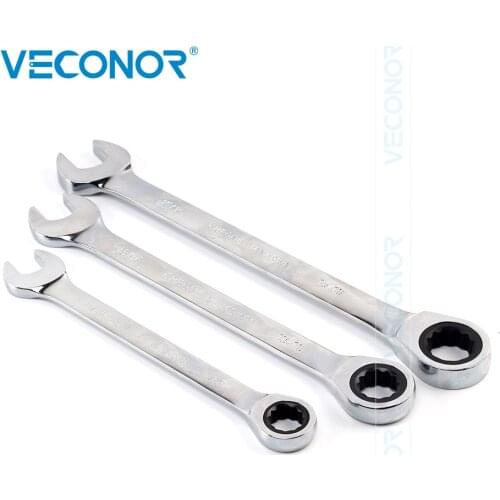 11/16 13/16 15/16 Inch Ratchet Wrench Set of Keys High Torque Spanner Tool 72-Tooth Imperial Size Mirror Surface Polished