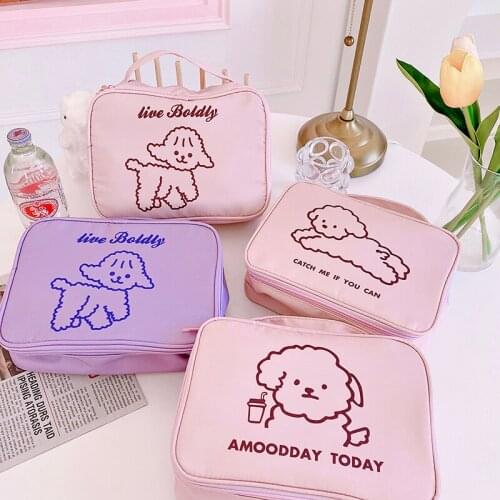 New Cartoon lamb Cosmetic Bag Makeup Case Wash Organizer Toiletry Make Up Travel Girl Beauty Storage Bags Women Bath Pouch