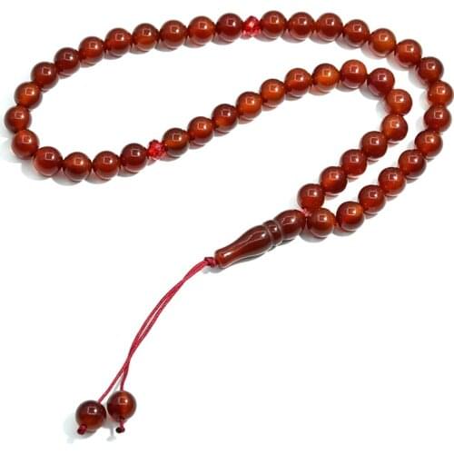 Wholesale Muslim Taisbyha agate 45 rosary 8mm Dark Red agate ball Subhah counter Crimson agate 45 beads Free Shipping