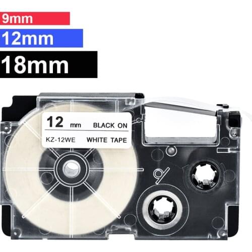 Multicolors XR-12WE Label Tapes Compatible Label Tape XR-12X XR12X XR9X XR-9WE XR-18WE for KL-60L KL-780 KL-120 Label Printer