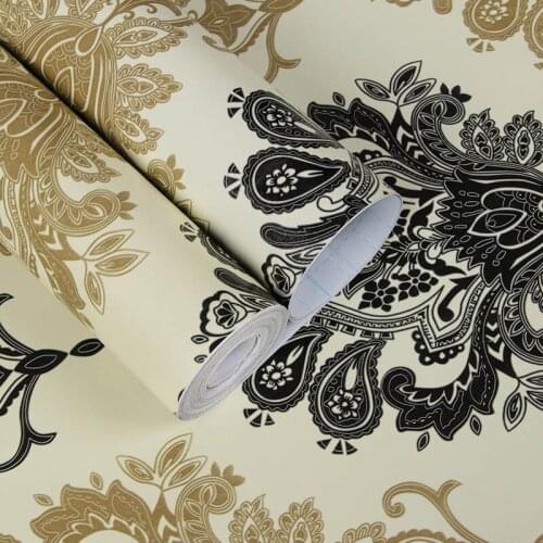 Retro Self Adhesive Wallpaper European style wall paper roll Flower vine wallcovering luxury wallpaper floral papel de parede