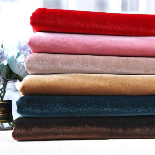 50*160cm gold velvet fabric Conference on thick black background red cloth decorated tablecloth curtain fabric DIY Accessories