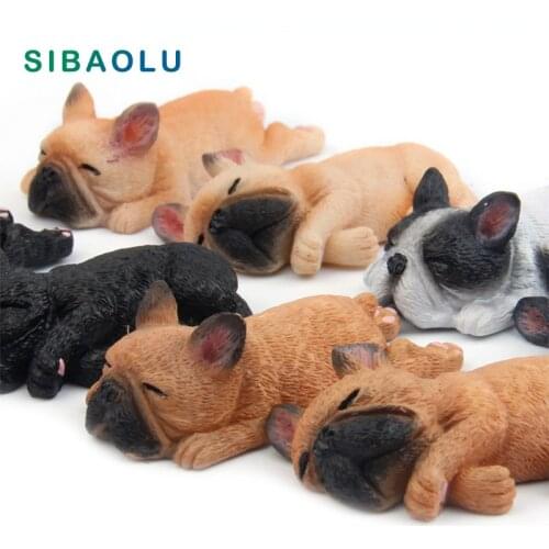 Sleeping French Bulldog fridge magnet Animal whiteboard sticker Refrigerator Magnets Kids toy gifts Decoration Free shipping