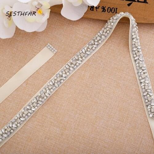 Rhinestones Bridal Belt Rose Gold Crystal Belt Handmade Diamond Bridesmaid Dress Belt For Wedding Accessories J134B