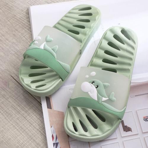 Home Bathroom Leakage Slippers Female Summer Home Anti Slip Soft Sole Parent Child Slippers Breathable Indoor Couple Slippers