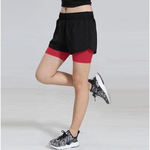 2in1 Women Quick Dry Fitness Yoga Workout Sports Wear Slim Body Gym Running Jogging Tights Women Spandex Sports Shorts M-4XL