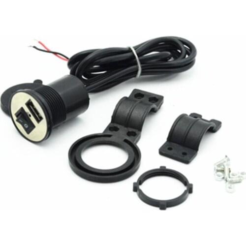 7/8" 22mm Motorcycle Handlebar USB Waterproof GPS MP3 cigarette lighter Cellphone Power Adapter for Honda Yamaha Suzuki Kawasaki