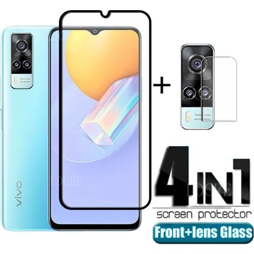 For Vivo Y31 Glass For Vivo Y31 Tempered Glass Flim Full Cover Glass Protective Screen Protector For Vivo Y31 Lens Glass 6.58"