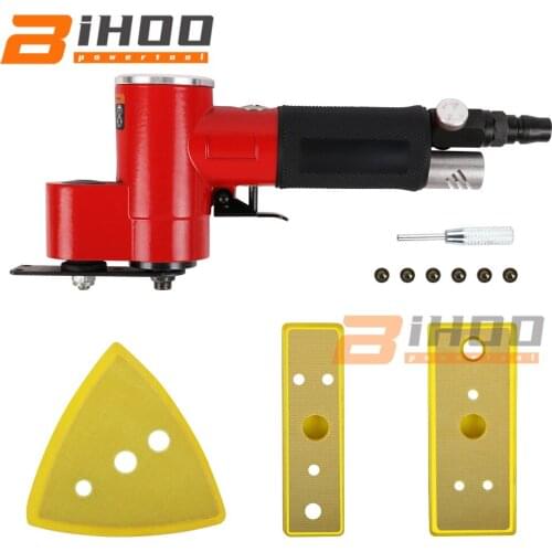 Pneumatic Sandpaper Polisher Tool Triangle Air Occasional Orbital Sander Machine for Woodworking and Metal Polishing 1Pc