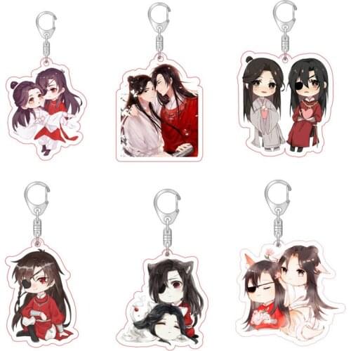 10pcs/lot Anime Tian guan ci fu Heaven Officials BlessingDouble sided transparent acrylic pendant toy gift