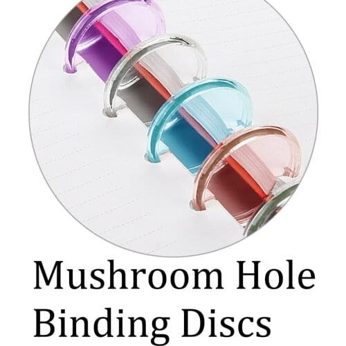 100pcs 35mm Notebook Binder Discs Binding Mushroom Ring Binder Plastic Planner Discs Binding Rings DIY Scrapbook Accessories