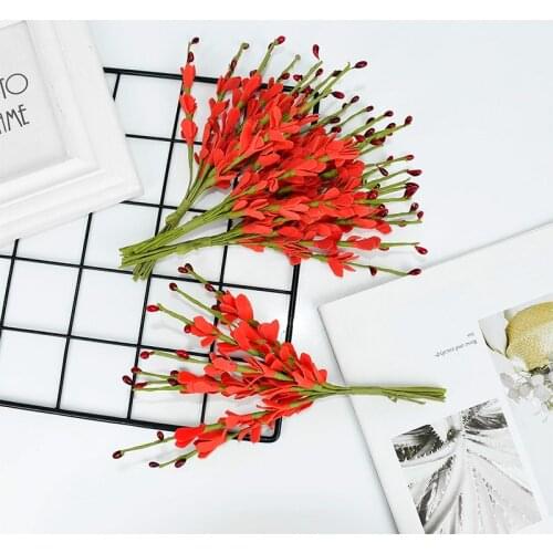 2 Bouquet Mini Winter Jasmine Artificial PE Foam Winter Jasmine Simulation Flower Home Decor Wedding Festival Party Decoration