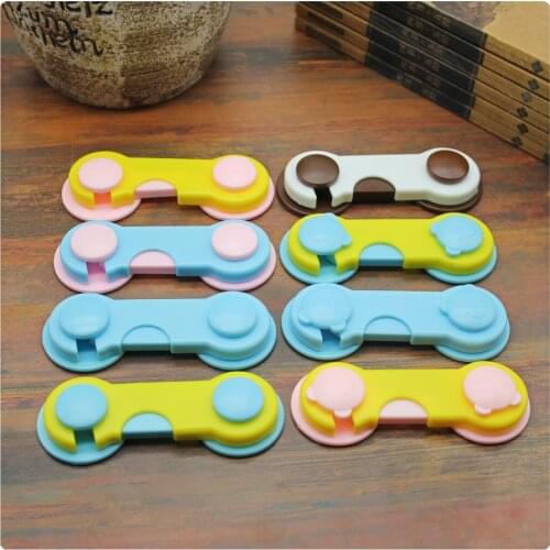 2pc Plastic Cabinet Lock Child Safety Baby Protection From Children Safe Locks for Refrigerators Baby Security Drawer Latches