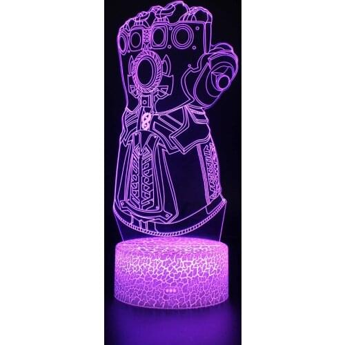 3D Night Light Colorful Touch Remote Control For Kids Toys Gift 3d Modeling Lamp USB Interface Birthday Gift