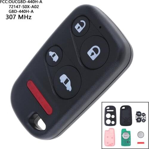 5 Buttons 307MHz Keyless Remote Key Fob with ID46 Chip OUCG8D-440H-A / G8D-440H-A / 72147-S0X-A02 for 2001- 2004 Honda Odyssey