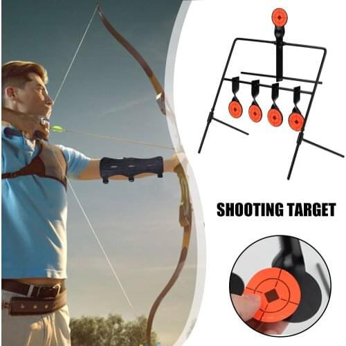 5-Plate Automatic Self Reset Targets Metal Rotating Shoot Practicing Target Spinning Revolver pistol Hunting shooting Training