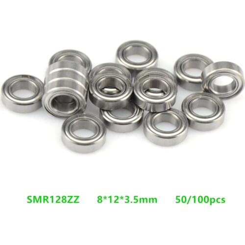 50/100pcs ABEC-5 SMR128ZZ SMR128 ZZ Miniature bearing 8*12*3.5mm Deep Groove Ball Bearing 8x12x3.5mm S678ZZ