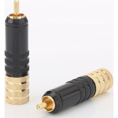 4Piece Audiocrast HI-End RCA Screw Locking RCA Connectors Diy Analogue cable plug HIFI