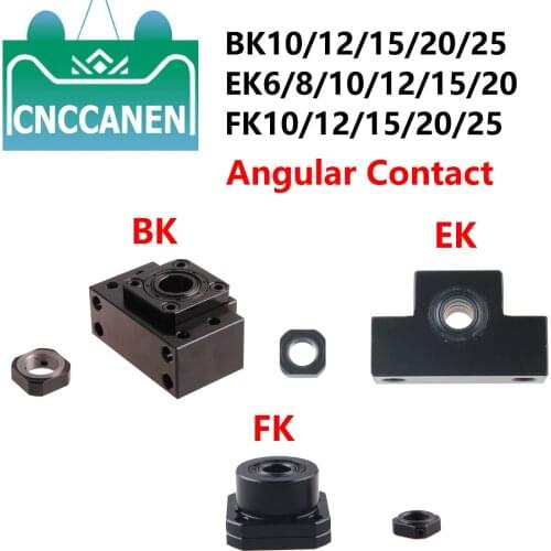 BK10 12 FK10 EK10 12 15 Ballscrew End Support Bearing Mount With Angular Contact Bearings CNC Parts for SFU1204 SFU1605 SFU2005