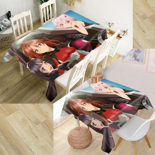 Anime Guilty Crown Tablecloth Oxford Fabric Square/Rectangular Dust-Proof Table Cover For Party Home Decor TV Covers New 0804