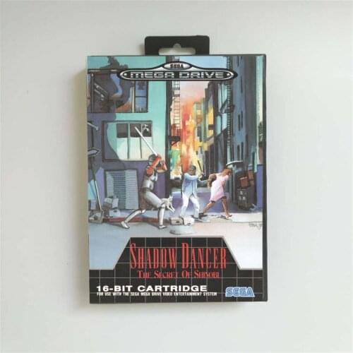 Shadow Dancer The Secret of Shinobi - EUR Cover With Retail Box 16 Bit MD Game Card for Megadrive Genesis Video Game Console