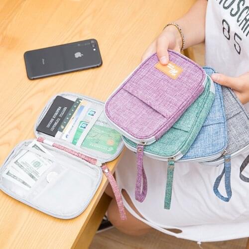 Card Holder Passport Cover Travel Journey Document Organizer Wallet Passport Ticket Credit Card Bag High Capacity Travel Wallets