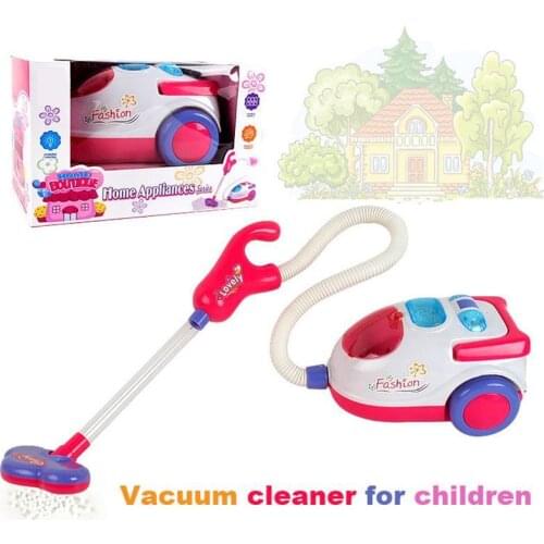 Childrens Electric Mini Vacuum Cleaner Play House Music Light Clean Up Educational Simulation Dust Collector Pretend Play Toy