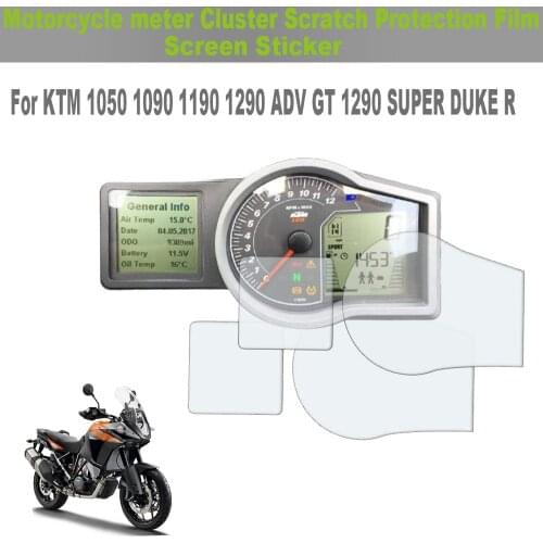 For KTM 1050 1090 1190 1290 ADV Adventure GT 1290 SUPER DUKE R Motorcycle Meter Cluster Scratch Protection Film Screen Sticker