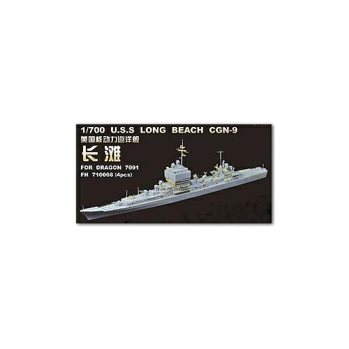 Flyhawk Xiang FH710008 US Navy "Long Beach" nuclear powered missile cruiser upgraded metal etch