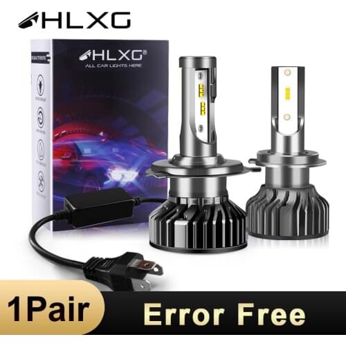 HLXG LED H4 H8 H9 H1 H11 9005 HB3 HB4 9006 LED bulb mini h7 led canbus Auto car headlight lamp Headlamp 12000LM 80W with ZES