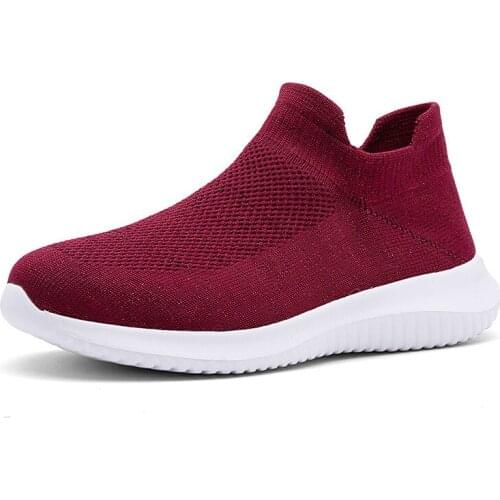 Women Casual Shoes Sock Flats Sneakers Summer Fashion Outdoor Breathable Slip On Platform Lightweight Quick Drying