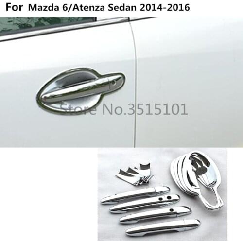 Car Body Cover Styling Detector Frame Panel Trim ABS Chrome Door Handle Bowl For Mazda 6/Atenza Sedan 2014 2015 2016 2017 2018